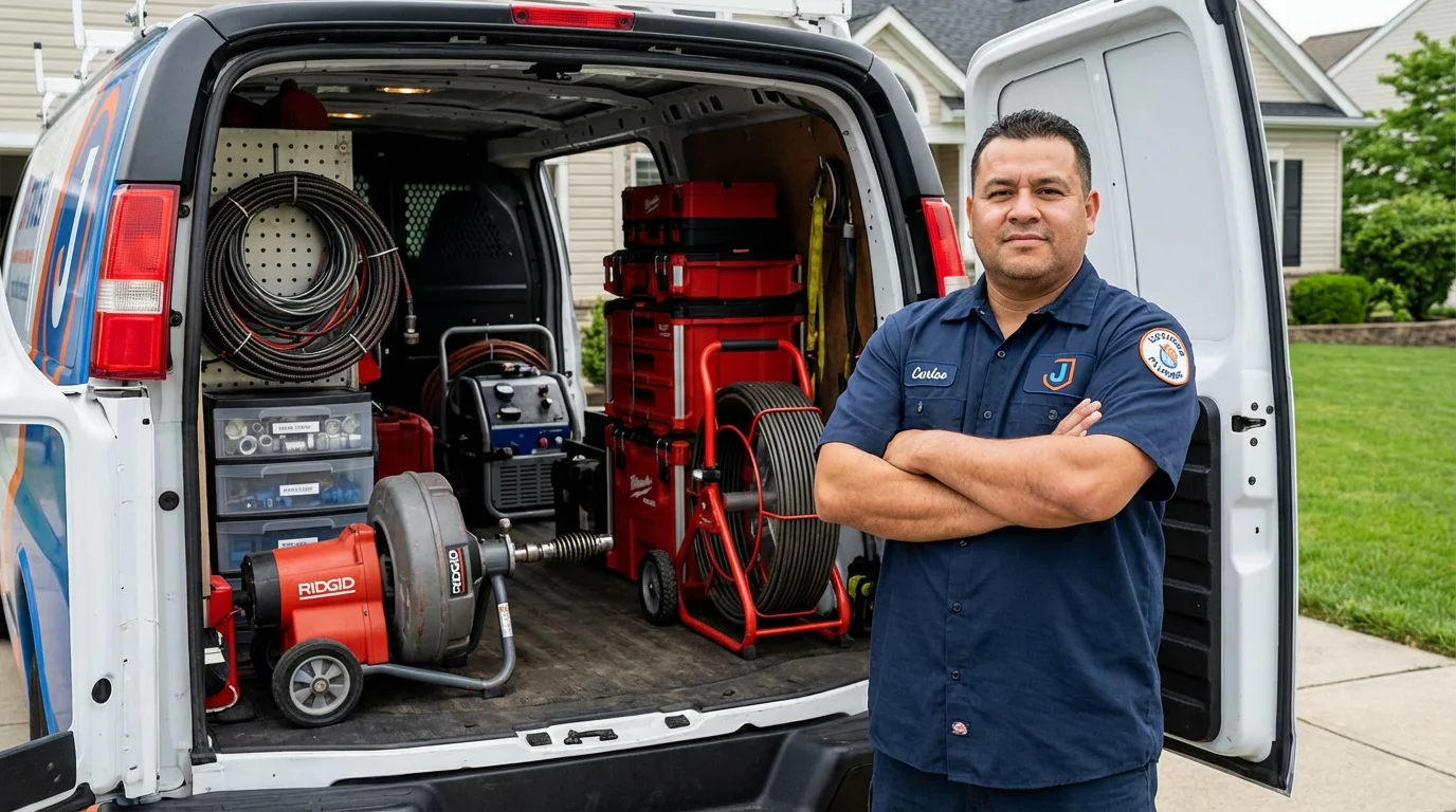 Professional drain cleaning equipment and Johns Plumbing LLC plumber in Borrego Springs