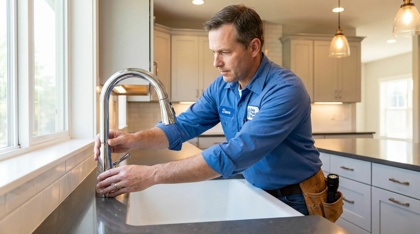 Kitchen faucet installation by Johns Plumbing LLC in Borrego Springs