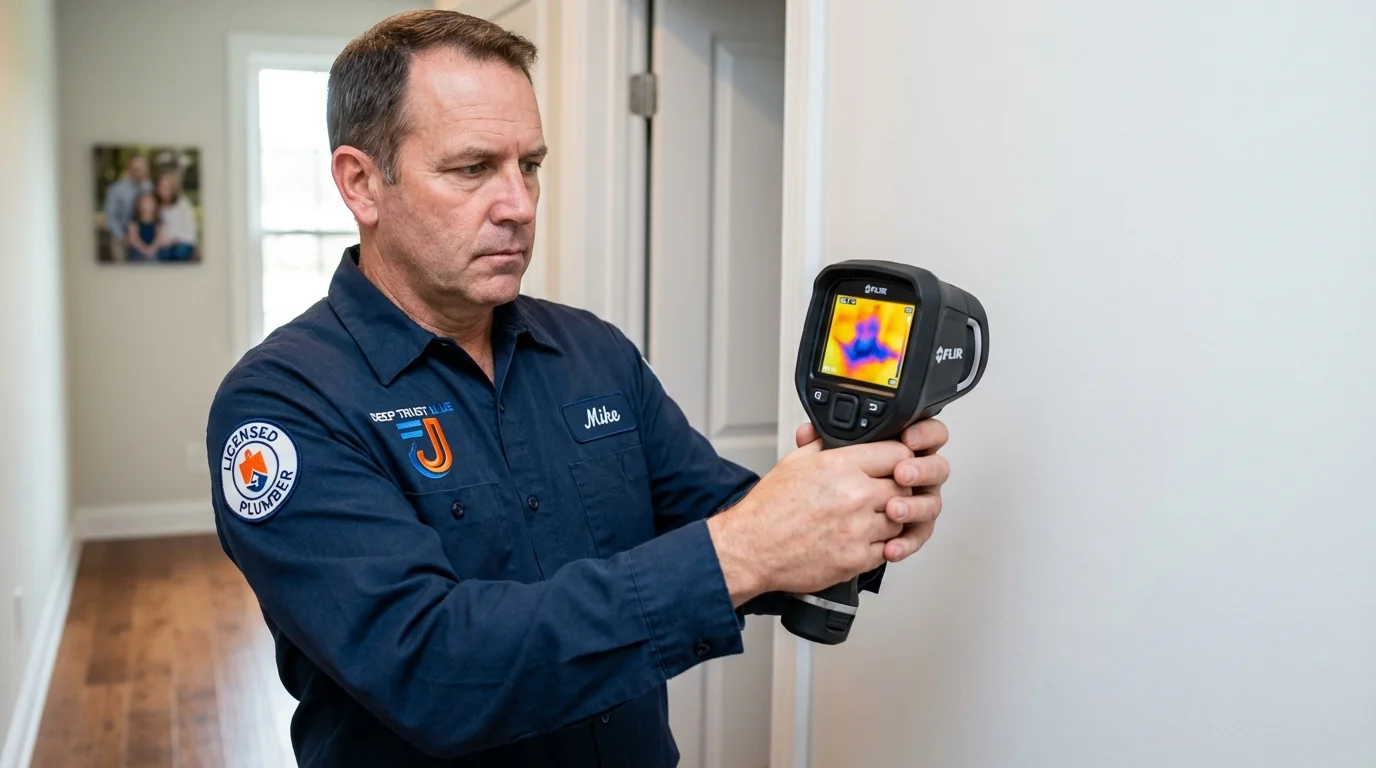 Thermal imaging leak detection by Johns Plumbing LLC in Borrego Springs