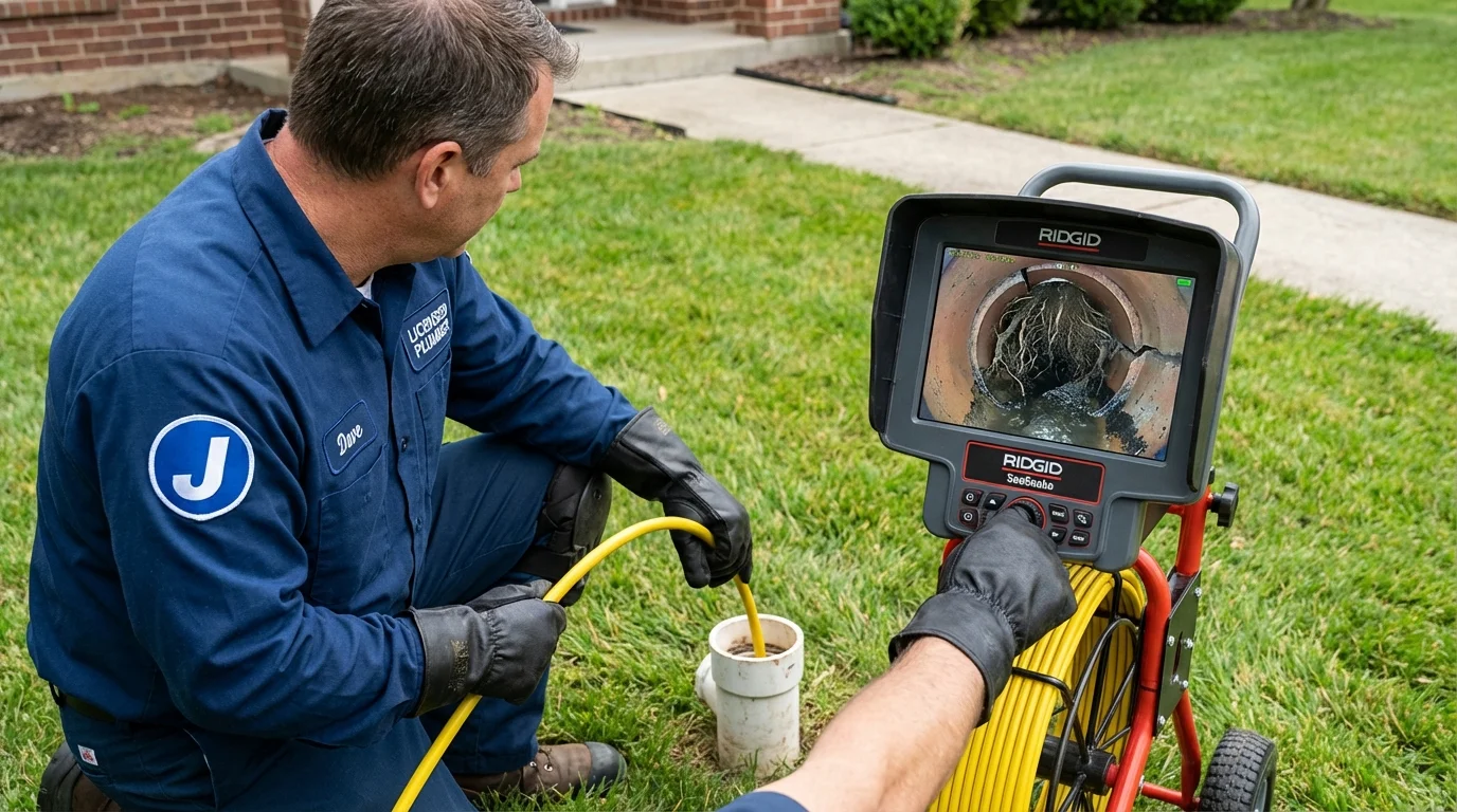 Sewer camera inspection being performed by Johns Plumbing LLC in Borrego Springs